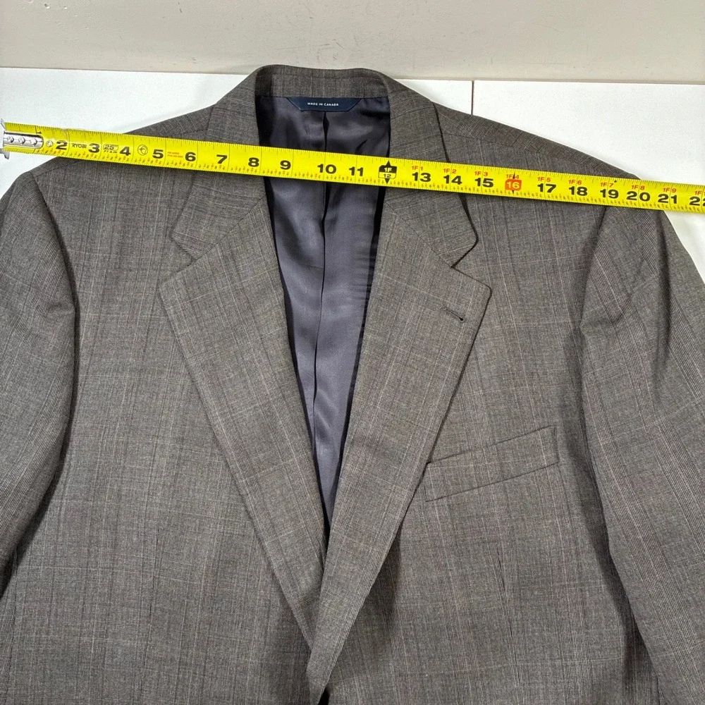 Brooks Brothers Blazer 46R Brown Glen Plaid 100% Wool Sport Coat Canada
